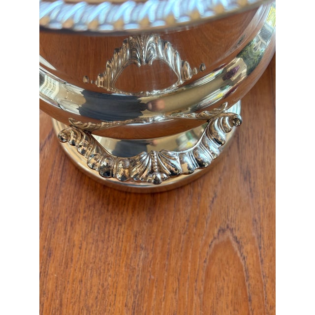 1970s Vintage Silver Champagne Bucket With Floor Stand For Sale - Image 5 of 12