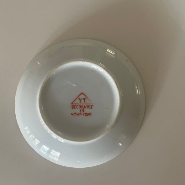 Vintage Chinese Famille Rose Canton Porcelain Plates- Set of 5 For Sale - Image 4 of 6