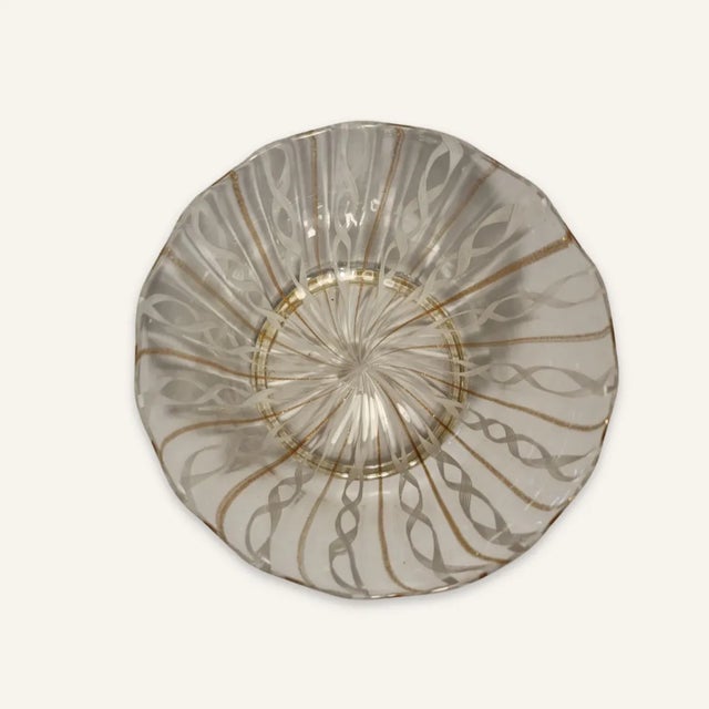 Late 20th Century 20th Century Two Piece Murano Glass Flute and Bowl For Sale - Image 5 of 7