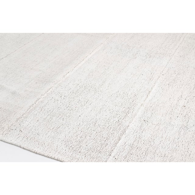 Vintage Black & White Kilim Rug For Sale - Image 10 of 10