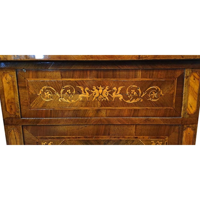Antique Inlaid Chest of Drawers, 1800s For Sale - Image 9 of 11