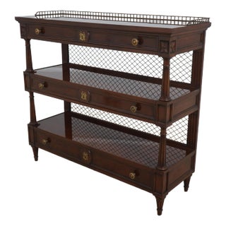 Karges French Louis XVI 3 Tier 3 Drawer Server For Sale