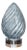 French 1920s Zinc Pinecone Shaped Decorative Element on Circular Lucite Base For Sale