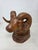 Here is a vintage hand-carved wood Bighorn Sheep ram's head sculpture. Signed on the back: Orren Hutter 11-15-66 Calif....