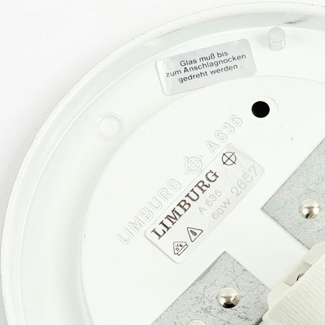 Mid-Century Modern Diamond Glass Wall Lights from Limburg, Germany, 1960s, Set of 2 For Sale - Image 10 of 11