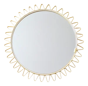 Scandinavian Sunburst Mirror, 1950s