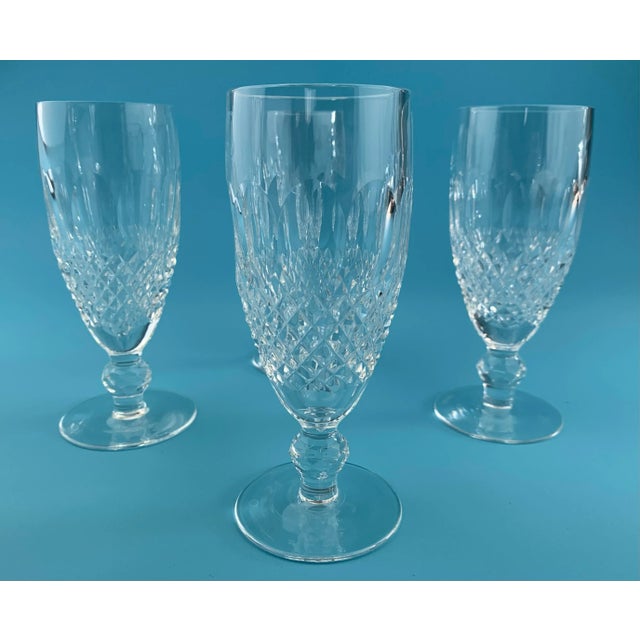 Mid-Century Modern Waterford Crystal Colleen Champagne Flutes: Set of 4 For Sale - Image 3 of 9