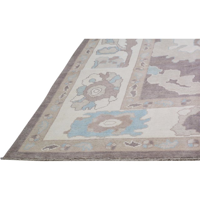 1990s 1990s Oushak Anatolian Hand Knotted Rug With Soft Texture,10'3"X14'4" For Sale - Image 5 of 7