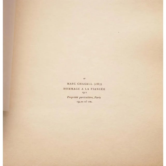 Paper 1947 After Marc Chagall "Homage to the Fiancee", First Edition Period Offset Lithograph For Sale - Image 7 of 9