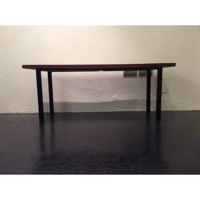 Wood Iron and Teak Bench, Italy, 1960s For Sale - Image 7 of 8