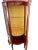 French Vintage French Curio China Cabinet Vitrine Demilune Lighted Locking Curved Glass For Sale - Image 3 of 13