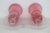 Pink Flash Optic Glass Footed Vases Pair of 2 Mid Century Modern Style 5078b For Sale - Image 10 of 13