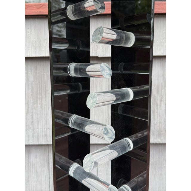 Shlomi Haziza (Israel B1969) Lucite Acrylic MCM Art Sculpture Pedestal Table 36" For Sale - Image 9 of 15