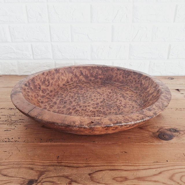 Rustic Large North African Wooden Thuya Burl Dough Bowl, 1970s For Sale - Image 3 of 18
