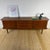 Vintage Teak Sideboard with Rounded Edges and Retracting Doors For Sale - Image 11 of 14