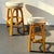 Mid-Century Modern Rattan Double Strand Arched Barstool With Ivory Upholstered Plush Seat, Pair For Sale - Image 3 of 12
