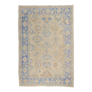 Vintage Modern Turkish Oushak Rug - 10'00 X 14'07 For Sale