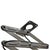Vintage Industrial Black Enamel Scissor Pendant Light, 1950s For Sale - Image 6 of 7
