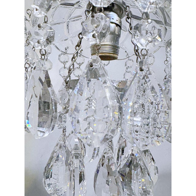 Traditional Vintage Layered Chandelier With Cut Glass Dish For Sale - Image 3 of 7
