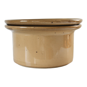 Dansk Nielstone Spice Tan 2 Quart Open Casserole Serving Dish W/ Lid