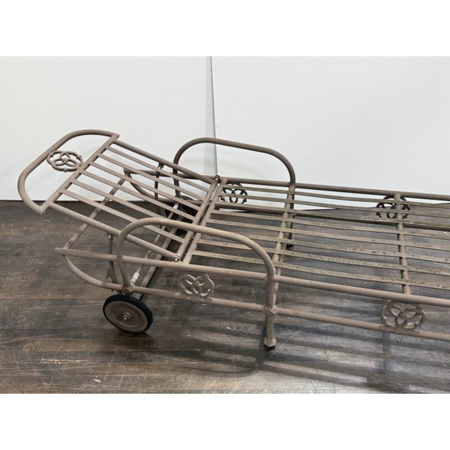 Metal Terra Furniture Renaissance Outdoor Chaise For Sale - Image 7 of 12