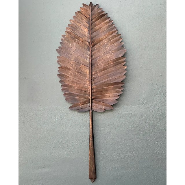 Vintage Metal Botanical Leaf Art For Sale In West Palm - Image 6 of 12