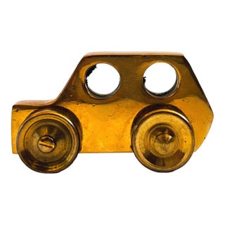 Small Vintage Brass Car For Sale