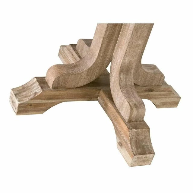 60-77" Round to Oval Extendable Solid Wood Dining Table by Essentials for Living For Sale In Washington DC - Image 6 of 7