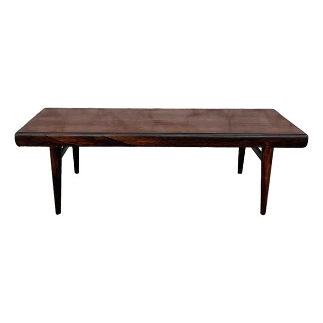 1950s Scandinavian Modern J. Linde Rosewood Extending Coffee Table – Restored Beauty For Sale