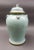Mid-Century Modern Mid 20th Century Maitland Smith Celadon Crackle Glazed Porcelain Foo Dogs Large Lidded Ginger Jar For Sale - Image 3 of 10