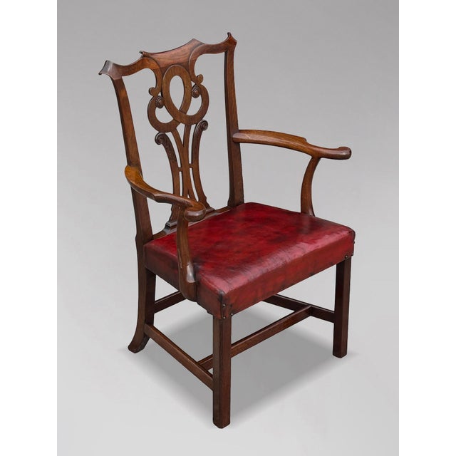 Antique George III Mahogany Chippendale Armchair, 1780 For Sale - Image 10 of 10
