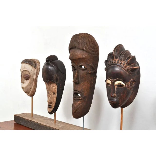 Wood Vintage West African Mask, 20th Century For Sale - Image 7 of 9