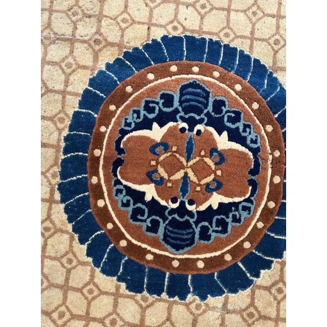 Mid-Century Distressed Chinese Rug, 1940s For Sale - Image 9 of 18