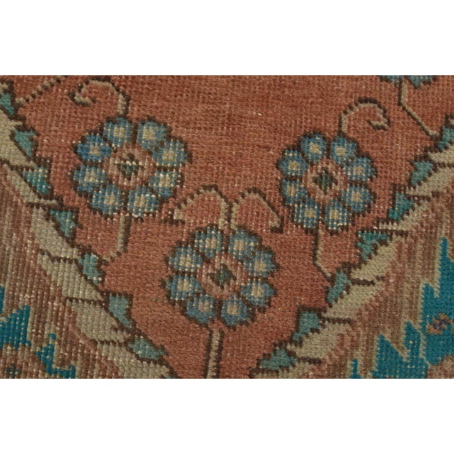 1980s Tabriz Rug 9’8” X 12’10” Pink Wool Vintage Distressed Hand-Knotted Carpet For Sale - Image 5 of 15