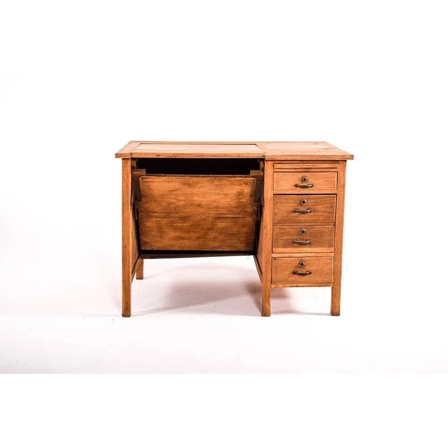 Mid-Century Portuguese Oak Desk from Olaio, 1950s For Sale - Image 10 of 10