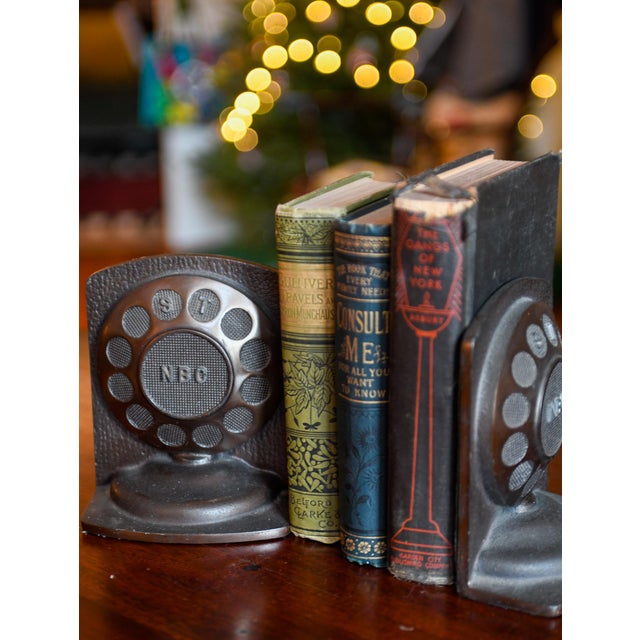 1930's bookends souvenir of the NBC stations and is in the shape of a Westinghouse microphone from the time period. These...