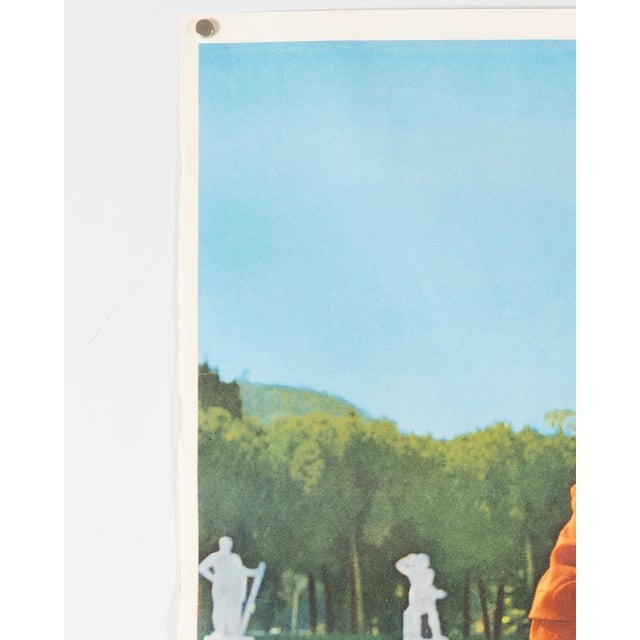 Orange Advertising Poster from Vespa G.S, 1960 For Sale - Image 8 of 9