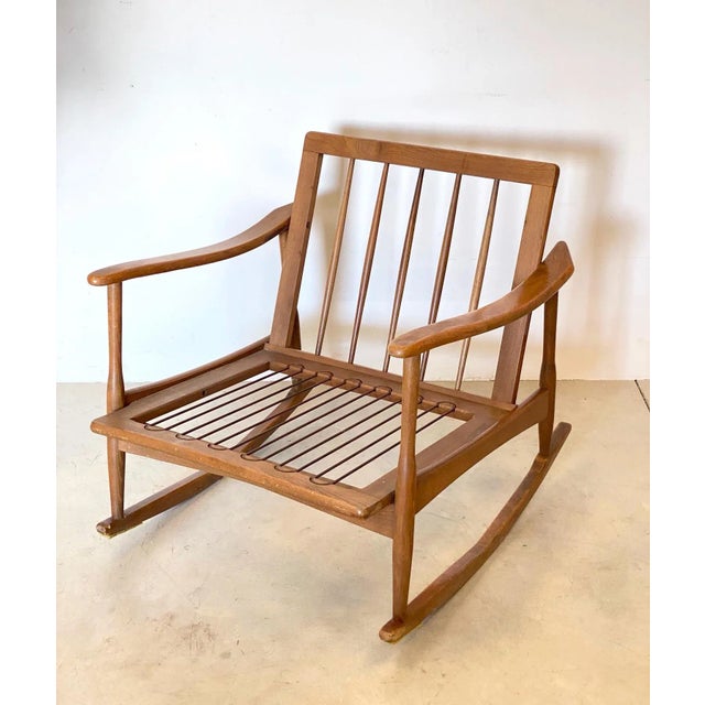 Wooden Rocking Chair, 1960s For Sale - Image 11 of 16