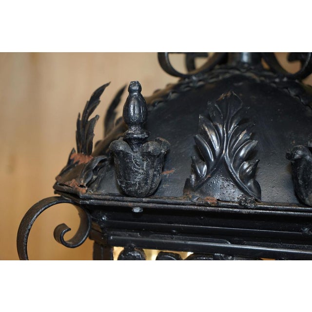 Large French Art Deco Hanging Lanterns, 1920s, Set of 2 For Sale - Image 10 of 18