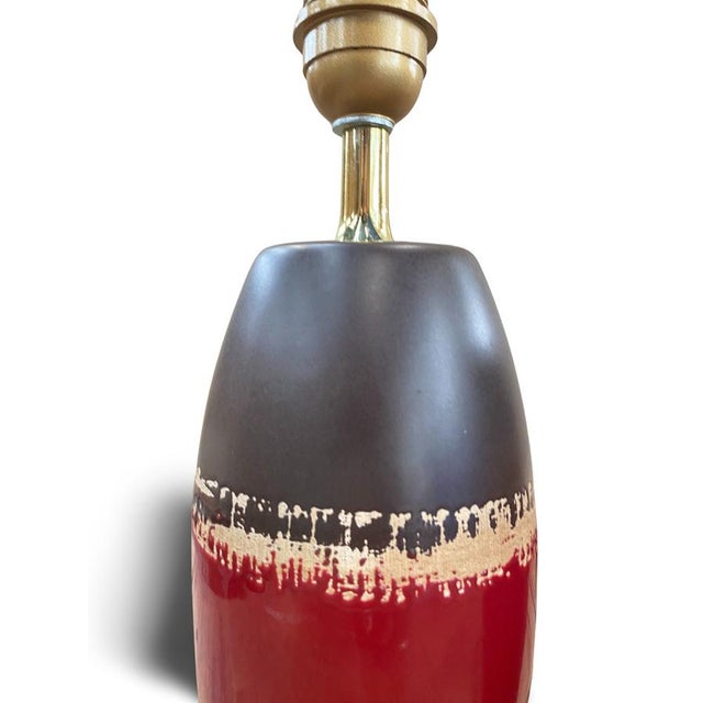 Red Mid-Century Italian Modern Ceramic Lamp Bases, 1950s, Set of 2 For Sale - Image 8 of 14