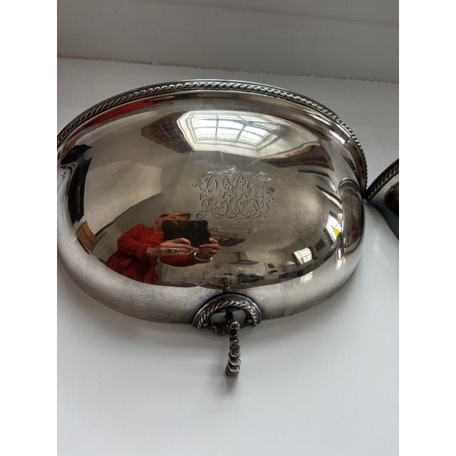 Pair of Vintage Silver Cloche Wall Pockets For Sale In Portland, ME - Image 6 of 7