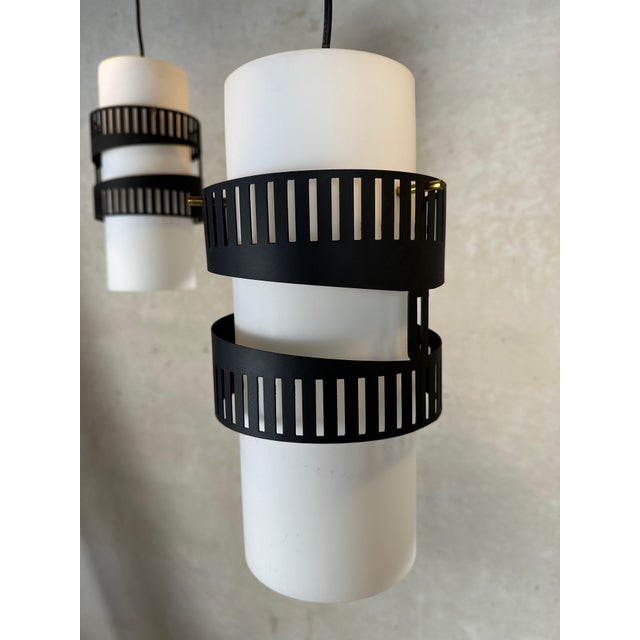 Vintage Opaline Design Hanging Lamps, Set of 2 For Sale - Image 14 of 14