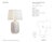 Chapman & Myers by Visual Comfort Signature Pemba Large Combed Table Lamp in Glossy White Crackle with Linen Shade...