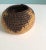 Small Tan and Brown Southwest Style Round Woven Decorative Basket For Sale - Image 4 of 7