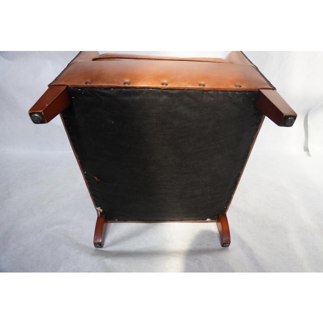 Animal Skin 1990s Leather Poete Armchair by McNamara & Hirschman For Sale - Image 7 of 16