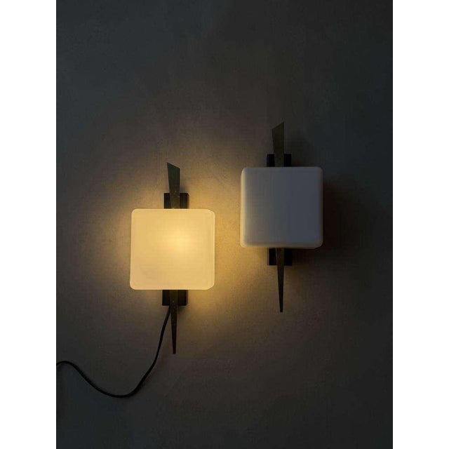 White Wall Lamps from Maison Arlus, France, 1960s, Set of 2 For Sale - Image 8 of 9