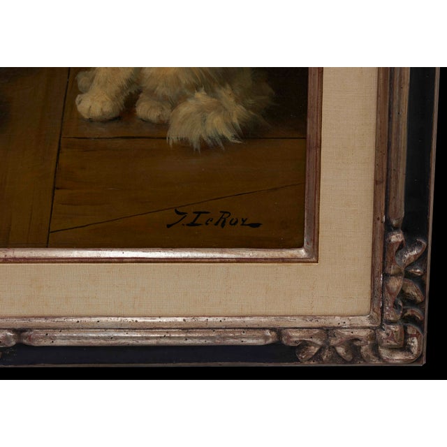 Textile Jules Gustave LeRoy (1856-1921, French) "Curious Kittens and Wasp" For Sale - Image 7 of 10