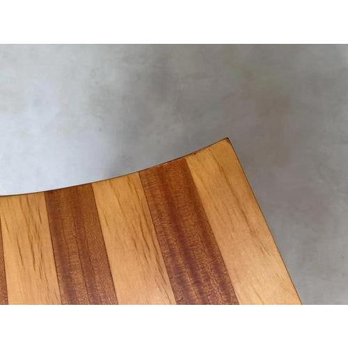 Fan-Shaped Coffee Table with Inlaid Wood, 1950s For Sale - Image 9 of 17