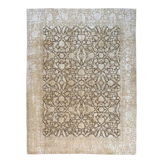 1990s Old Indian Agra Area Rug 9x12 For Sale