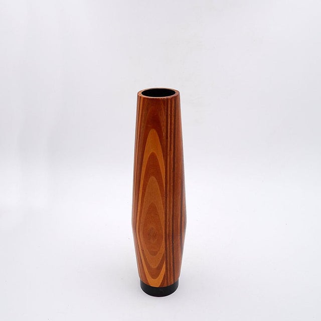 Wood Mid-Century Scandinavian Wooden Vase, 1960s For Sale - Image 7 of 16